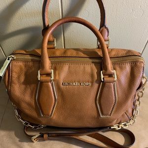 Michael Kors Cognac Crossbody Purse w/ Gold